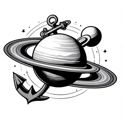 Anchor And Planet Saturn