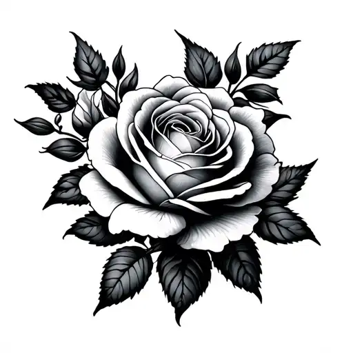 Single Rose And Peonies Flower