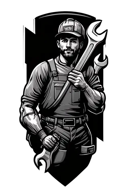 Plumber Holding A Wrench