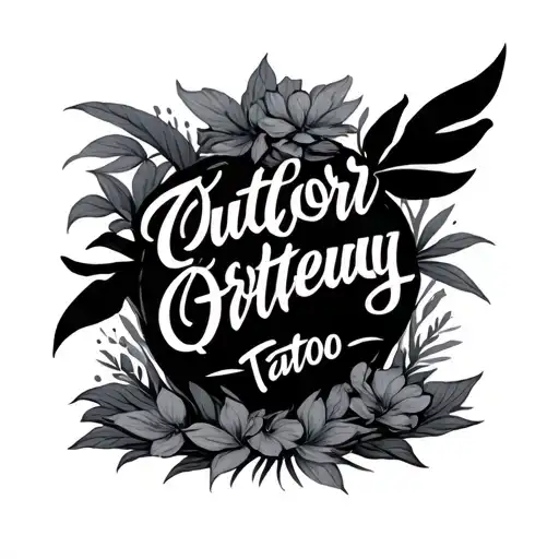 Outdoor Scence With Script Font