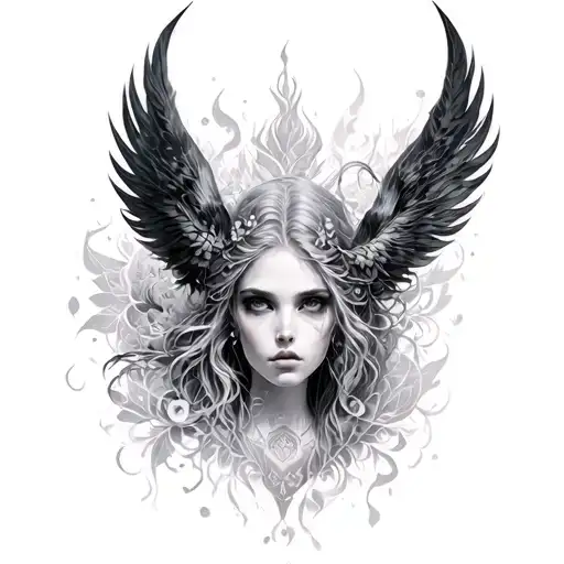 Persefone Long Shot Realism 3D Blackwork