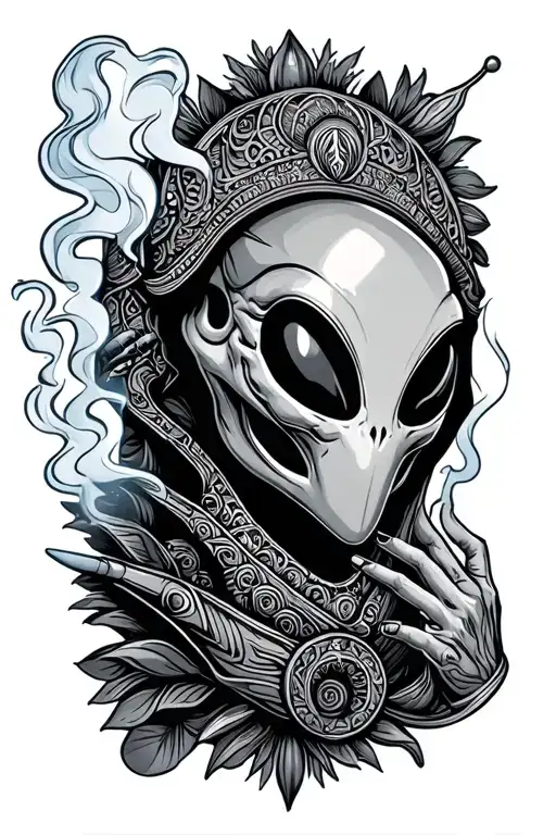Mandalla With Alien Smoking
