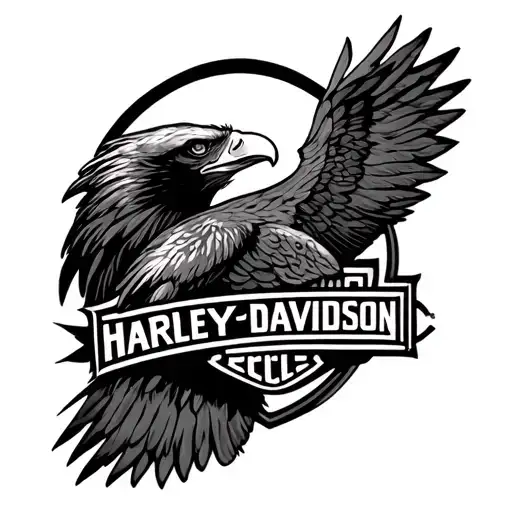Harley Davidson Logo With Eagle Perched