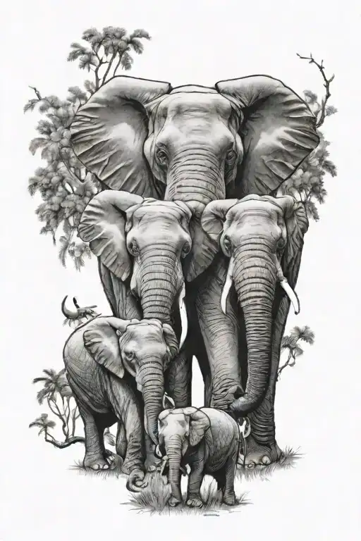 Elephant Family Members