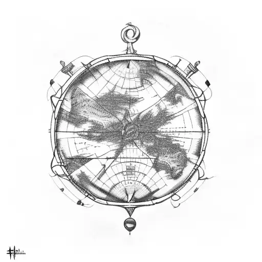 Nautical With Map Lines