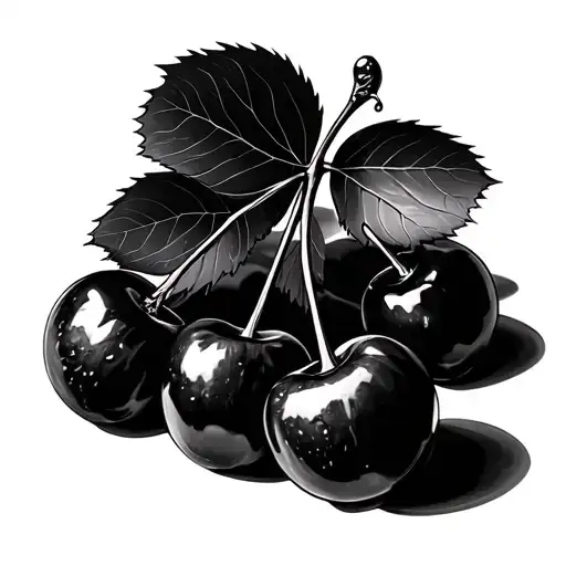 Mixing Medium-sized Cherries And Drowned Of Music On The Forearm