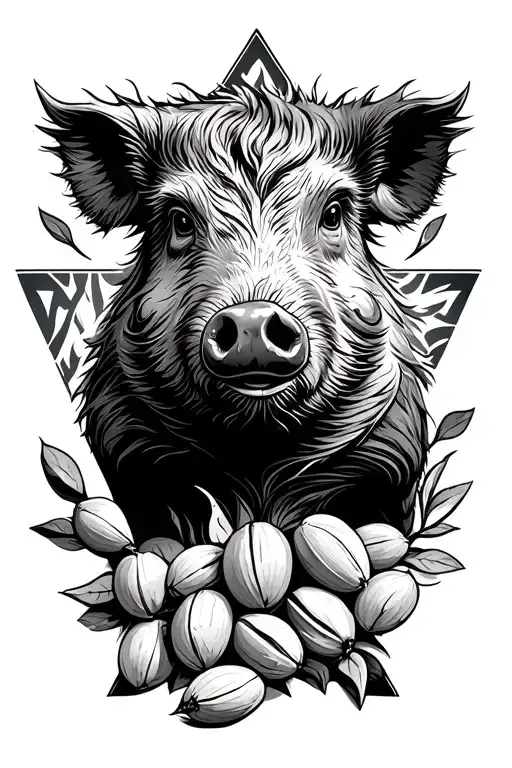 Boar Of Bloating Nuts In A Triangle