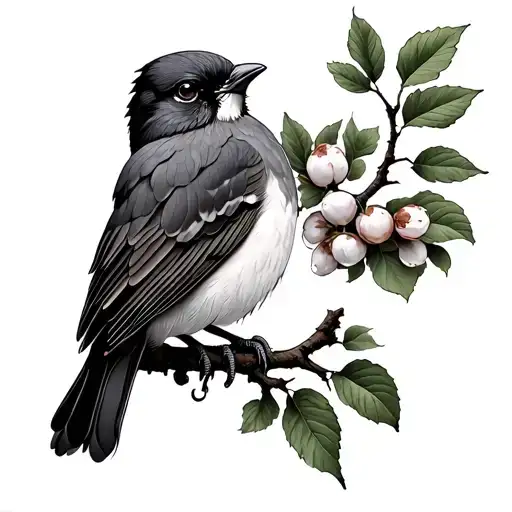 Hawthorn Branch Throstle Bird