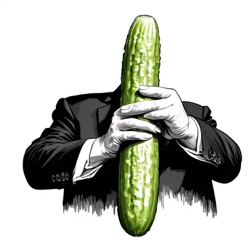 Donald Trump Holding Cucumber