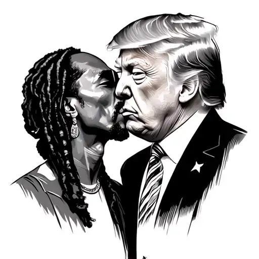 Donald Trump Kissing Snoop Dogg