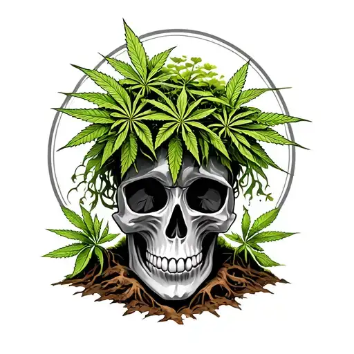 Weed Skull Money Tree Growing