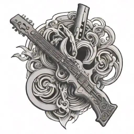 A Gun Morphing Into A Guitar Neck