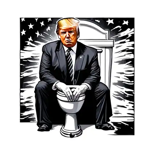 Donald Trump On Toilet