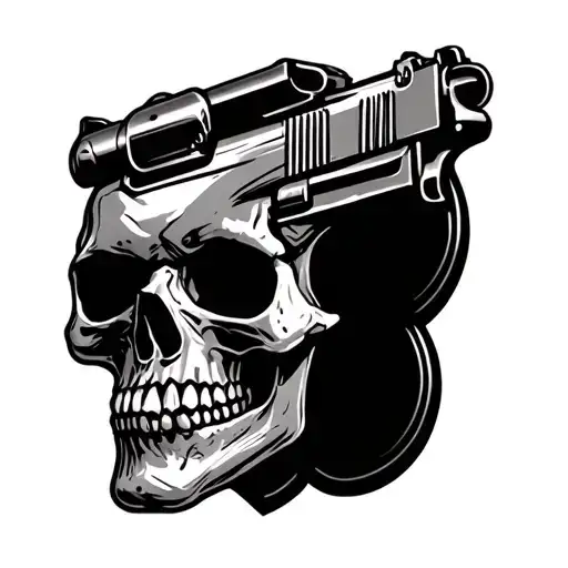 Gun And Skull Ta