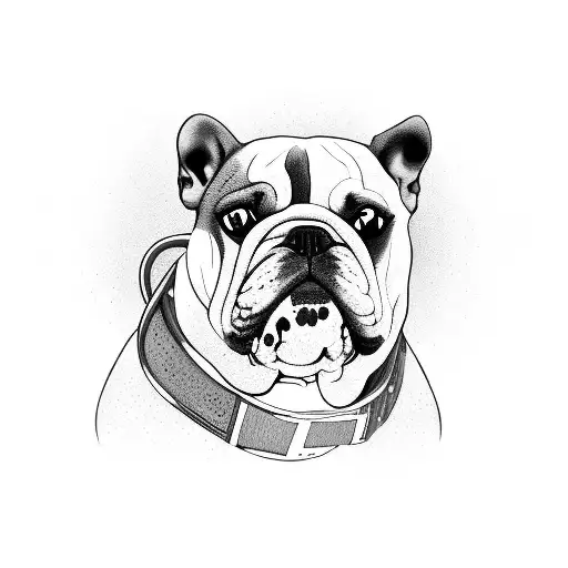 French Bull Dog With His Daddy Owner Walking Through The Woods