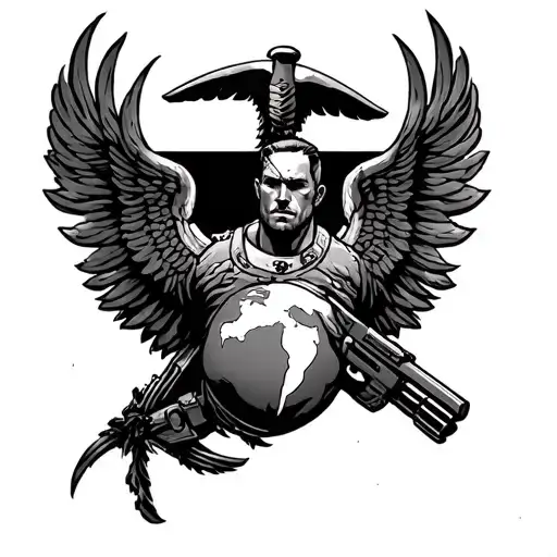 Bellue Woods Marines Shoulders Like Atlas