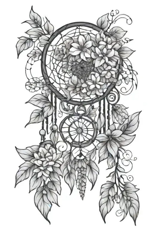 Lilacs Blooming Dream Catcher Entangled Floral
