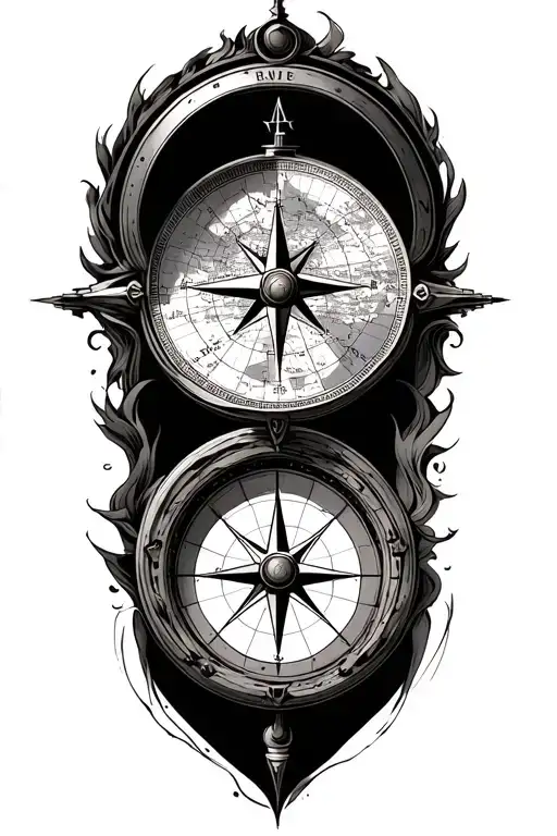 Compass And Map