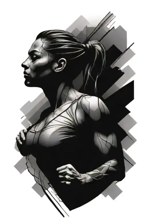 An Abstract Representation Of Strength And Determination Through A Workout-inspired Design