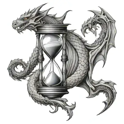 Hourglass And Sleeping Dragon Intertwined