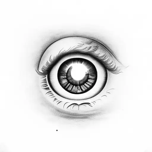 Eye With Aperture Symbol Inside