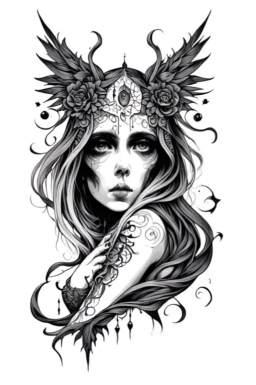 Gothic Whimsical Upper Arm As Above So Below