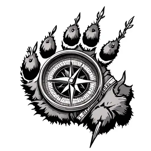 Compass And Tiger Paw