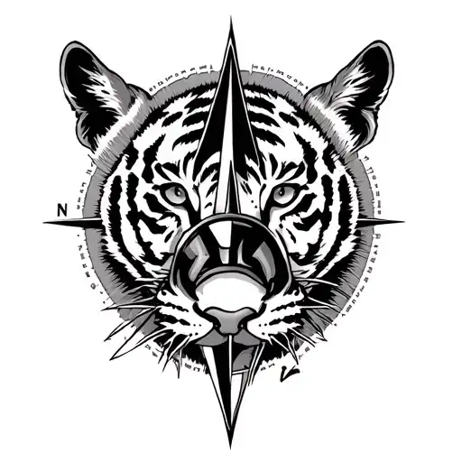 Compass Point South With Tiger Paw