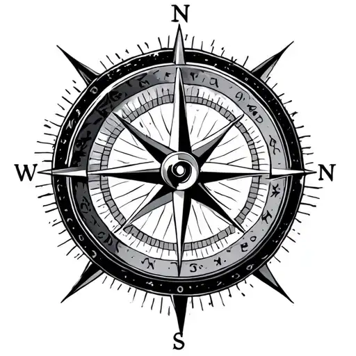 Compass Pointing South