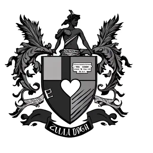 Zulu Family Crest Incorporating Elements Of Wealth God Love Protection And A Phd
