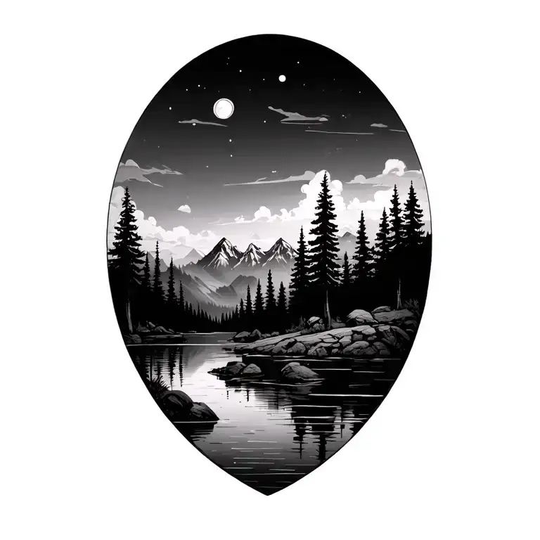 Outdoors Mountains Trees Lakes