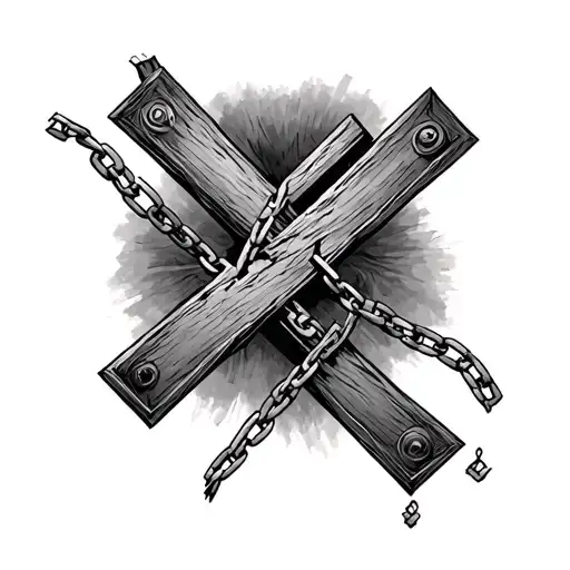 Chain Broken In Half By A Cross