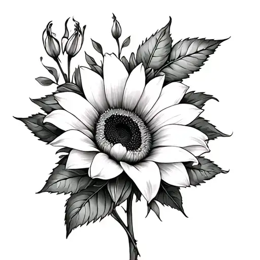 Sunflower Lily And Rose