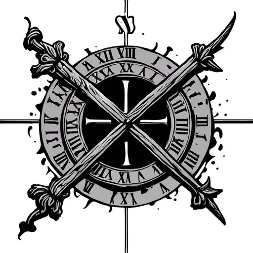 Roman Numerals And Cross