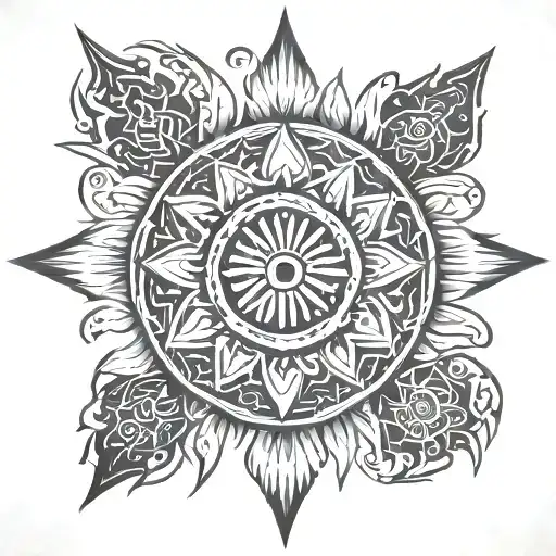 Kazakh Ornament Sun