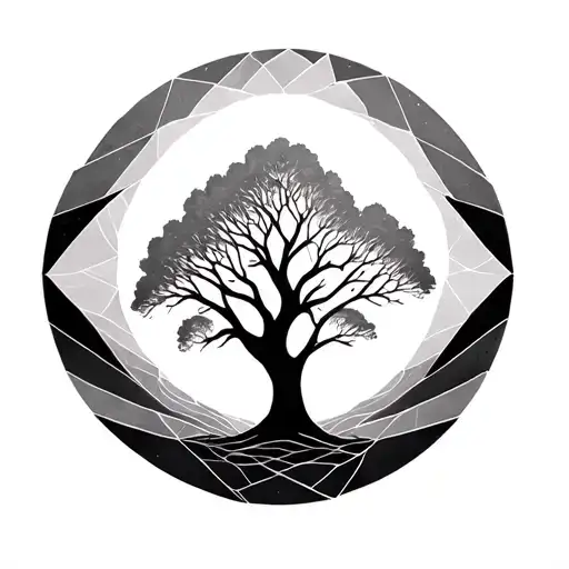 Tree Of Life Tree Geometric Design
