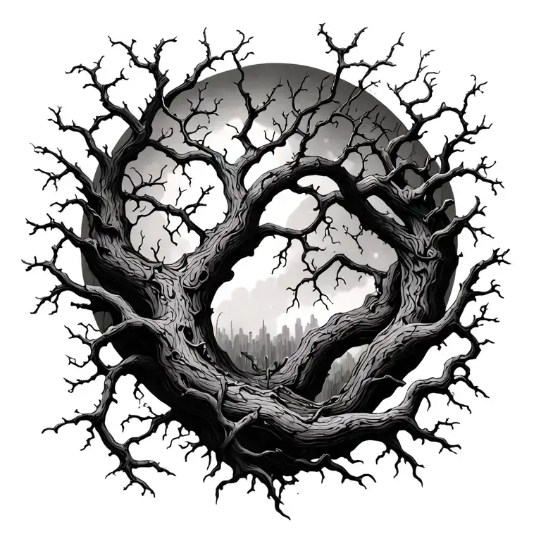 Old Dead Vines Growing Into New Vines