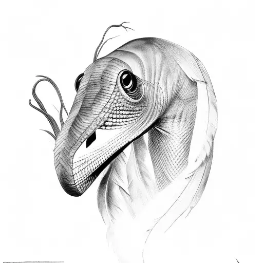 Black Mamba With Feathers