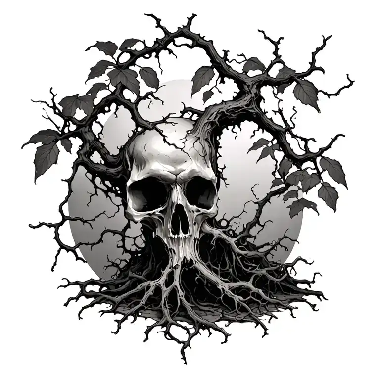 Dead Vines Growing Into New Vines