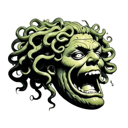 Medusa Head With Pickle Face From Baki