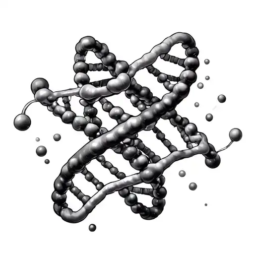 Molecule C20h25on3 Intertwined With Dna Dissolving Into Nothing