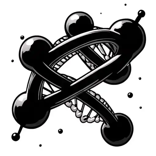 Geometric Molecule C20h25on3 Intertwined With A Dna Strand Dissolving Into Nothing