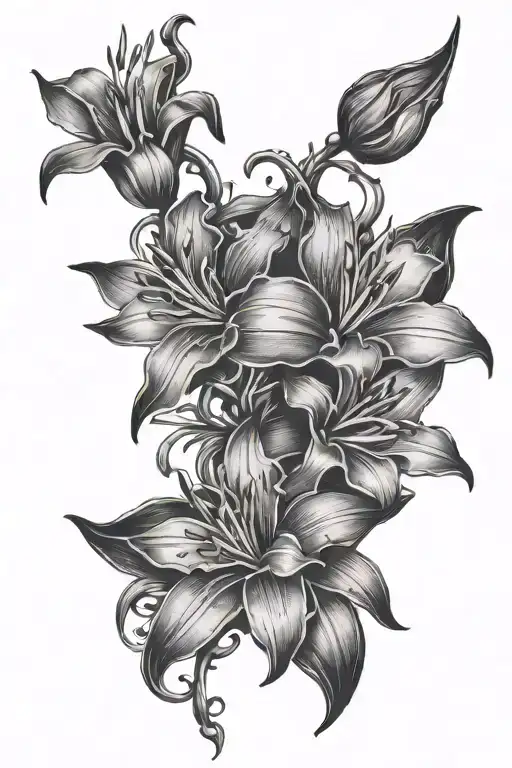Chain Of Rose Lilies Ok Left Arm