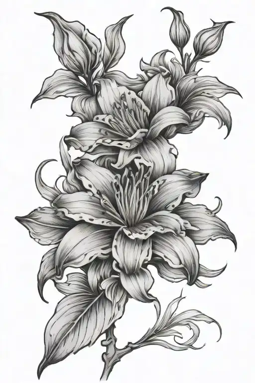 Rose Lilies Full Sleeve