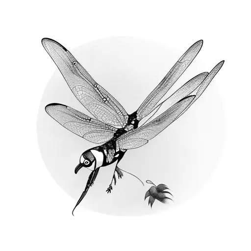 Penguin Holding Dragonfly