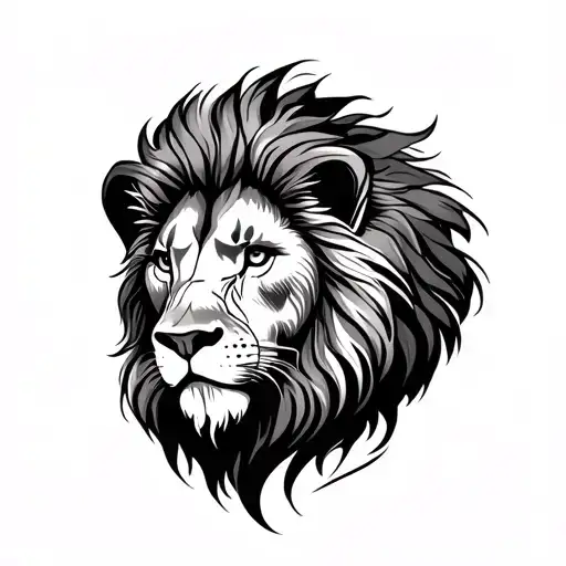 Lion And Fine Line