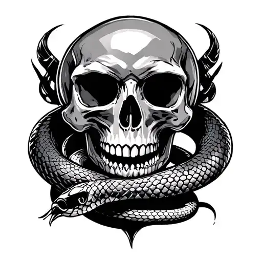 Skull And Snake