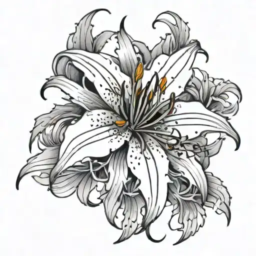 Smoke And Spider Lily Flower