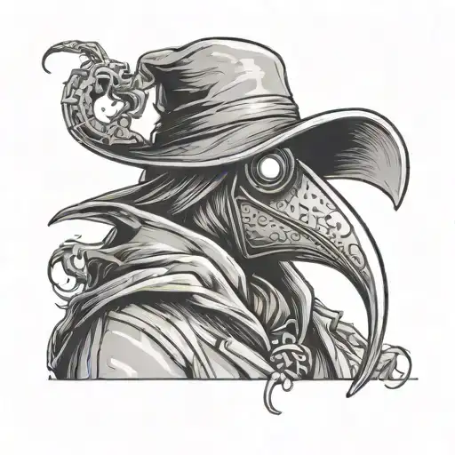 Plague Doctor With Spider Out Of Eye