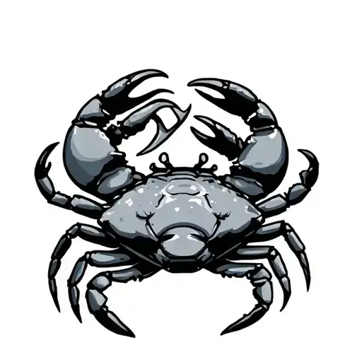 Crab Holding A Zia Symbol